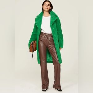 A.L.C. Brown Faux Leather Freddie Pants Size 10 US $395
